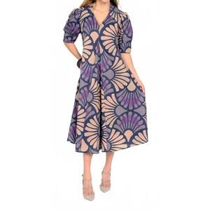 NEW LIOR amber short sleeve dress in purple